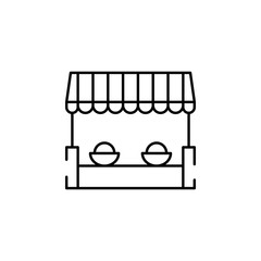 Poster - Indian market icon. Element of India for mobile concept and web apps illustration. Thin line icon for website design and development, app development. Premium icon