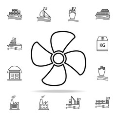 Poster - propeller outline icon. Cargo logistic icons universal set for web and mobile