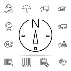 Poster - compass outline icon. Cargo logistic icons universal set for web and mobile