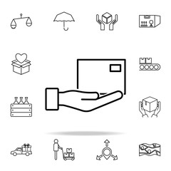 Poster - Libra outline icon. Cargo logistic icons universal set for web and mobile