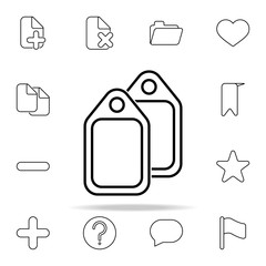 Canvas Print - tags icon. Web icons universal set for web and mobile