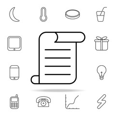 Poster - script sign icon. Web icons universal set for web and mobile