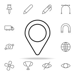 Canvas Print - location marker icon. Web icons universal set for web and mobile