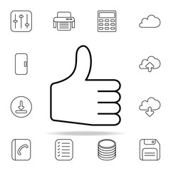 Poster - thumb up icon. Web icons universal set for web and mobile