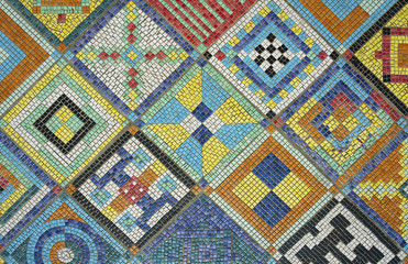 Aufkleber - colorful mosaic flooring or wall