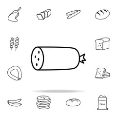 Aufkleber - sausage floor icon. Food icons universal set for web and mobile