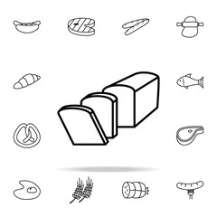 Poster - sliced ??loaves of bread icon. Food icons universal set for web and mobile