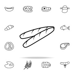 Poster - French bread icon. Food icons universal set for web and mobile
