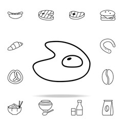 Poster - omelette icon. Food icons universal set for web and mobile