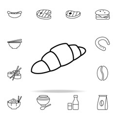 Aufkleber - croissant icon. Food icons universal set for web and mobile