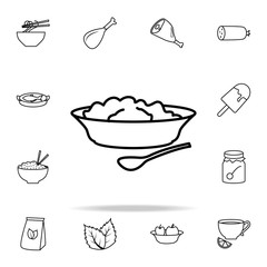 Poster - puree plates icon. Food icons universal set for web and mobile