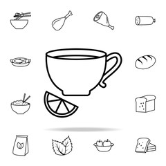Poster - Tea with lemon icon. Food icons universal set for web and mobile