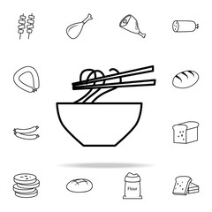 Aufkleber - Chinese plate icon. Food icons universal set for web and mobile