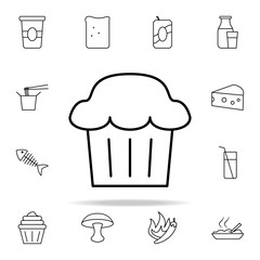 Aufkleber - cup cake icon. Food icons universal set for web and mobile