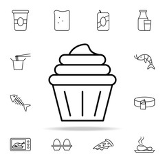Aufkleber - cup cake icon. Food icons universal set for web and mobile