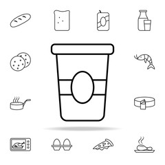 Aufkleber - plastic cup of coffee icon. Food icons universal set for web and mobile
