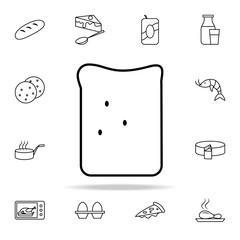 Poster - toasts icon. Food icons universal set for web and mobile