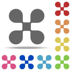 Poster - quadrupter icon. Elements of web in multi colored icons. Simple icon for websites, web design, mobile app, info graphics