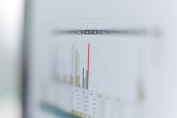 Business graph background: Analysis business accounting on info 