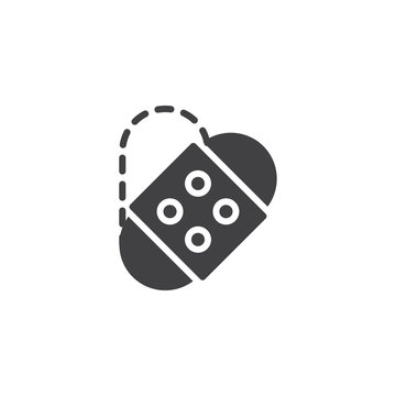 Patch tool vector icon. filled flat sign for mobile concept and web design. Solid icon. Symbol, logo illustration. Pixel perfect vector graphics