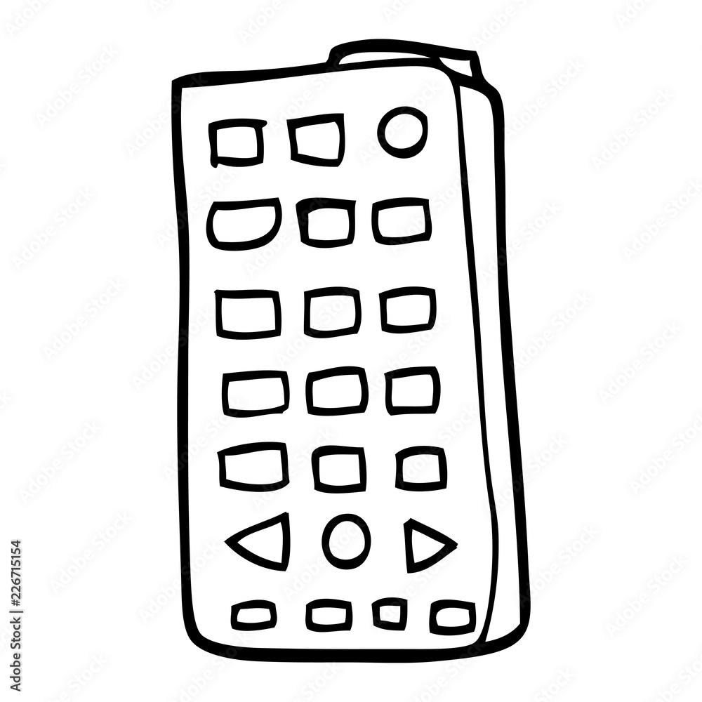 line drawing cartoon remote control Stock Vector | Adobe Stock