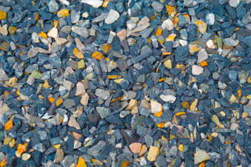 Wall Mural - pattern of stone wall texture photo background stack and sort as stone floor texture in the garden.