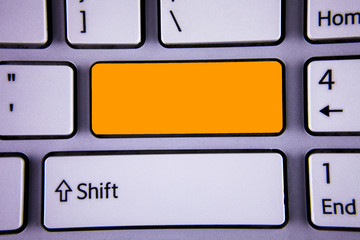 Leinwandbilder - Design business concept Empty copy space modern abstract background. Keyboard key Intention create text computer reflection message