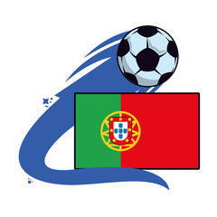 Wall Mural - Portugal flag emblem soccer