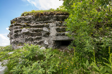 stone made bunker from side