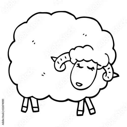 Line Drawing Cartoon Sheep With Horns Buy This Stock Vector And Explore Similar Vectors At Adobe Stock Adobe Stock