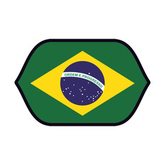 Wall Mural - Brazil flag emblem