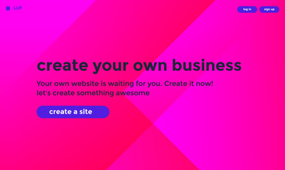 Web site or mobile app landing page