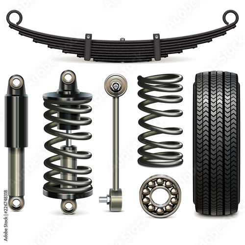 Fotomural Vector Car Suspension Parts