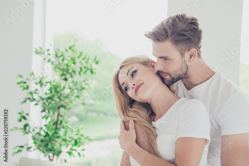Cuadros en Lienzo Beautiful attractive sweet charming cute nice adorable couple, s