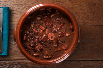 Wall Mural - Brazilian Feijoada Food. Top view