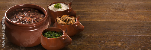 Brazilian Feijoada Food. Outdoor format. Tableau sur Toile
