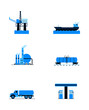 Oil exploration and distribution icons