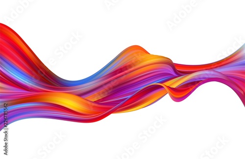 Modern colorful flow poster. Wave Liquid shape in color background. Art desig...