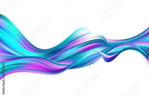 Modern colorful flow poster. Wave Liquid shape in color background. Art desig...