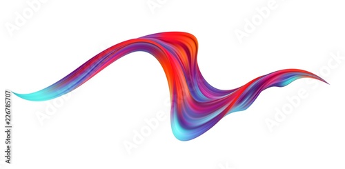 Modern colorful flow poster. Wave Liquid shape in color background. Art desig...