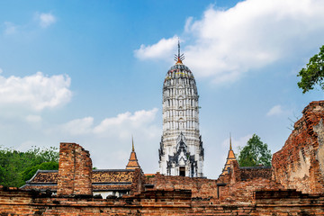 View of Wat Phutthaisawan which is the ancient Buddhist temple in the Ayutthaya Historical Park, Ayutthaya province, Thailand. 