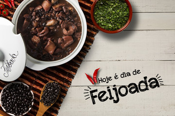 Wall Mural - Brazilian Feijoada Food. Written 