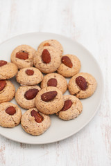 almond cookies on small plate