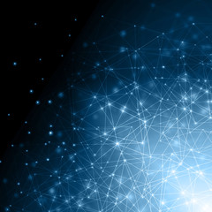 Poster - Technological background, Internet concept of global business. Internet connection, abstract of science and technology graphic design