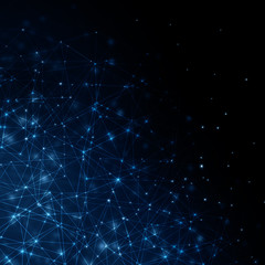 Poster - Technological background, Internet concept of global business. Internet connection, abstract of science and technology graphic design