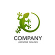 Lizard vector illustration logo template icon design, creative gecko logo vector 