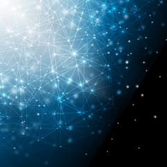 Poster - Technological background, Internet concept of global business. Internet connection, abstract of science and technology graphic design
