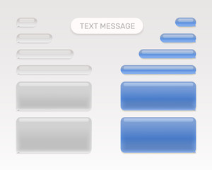 Text message set mobile chat. Vector illustration