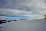 Fototapeta Do pokoju - Winter snow covered mountain peaks in Europe. Great place for winter sports