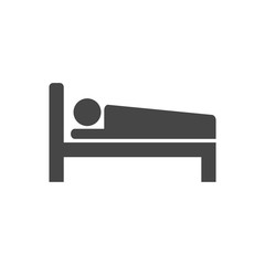 Wall Mural - Hospital bed icon, bed icon symbol sleep night hotel motel 